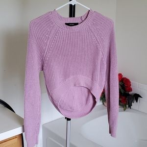 High low knitted sweater